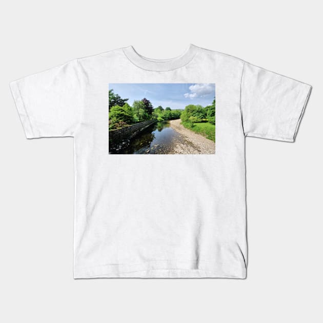 River Swale, Grinton Kids T-Shirt by StephenJSmith